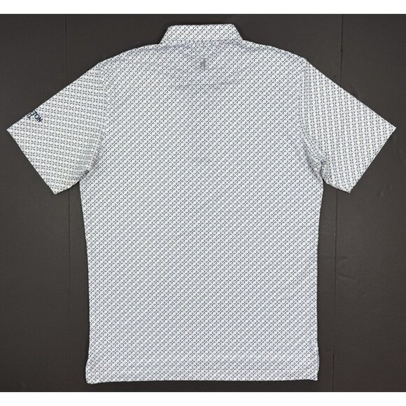Johnnie-O Mens Polo Shirt Preston Trail Golf Club Size Medium Performance Print - Picture 3 of 9